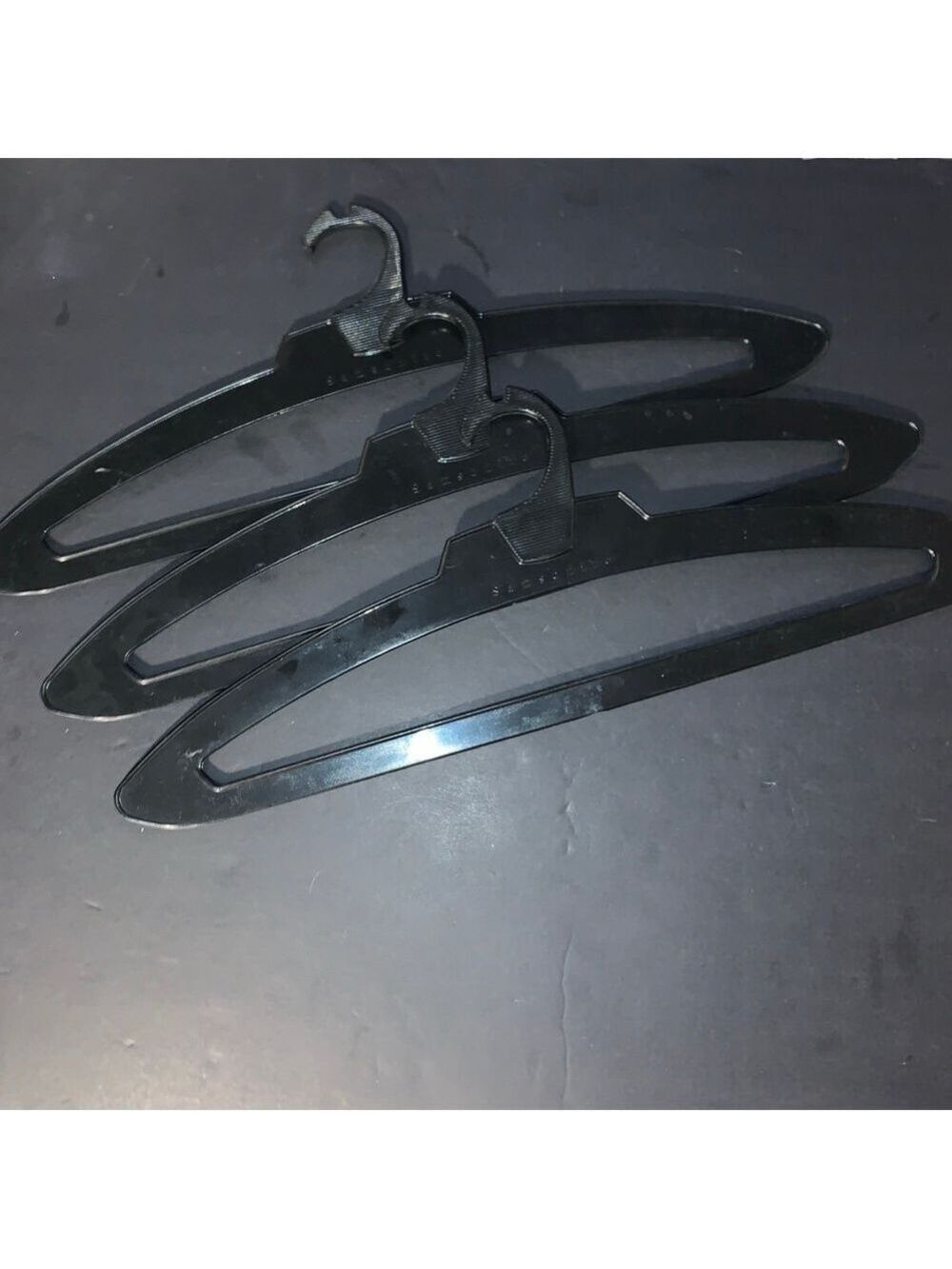 3 Samsonite Black Plastic Closet Hangers One Size